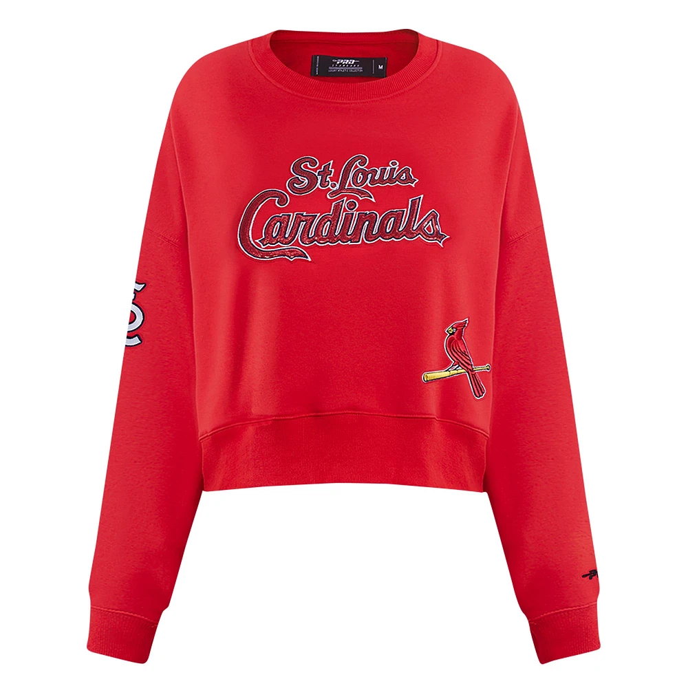 Women's Pro Standard  Red St. Louis Cardinals Game Day Classics Crewneck Pullover