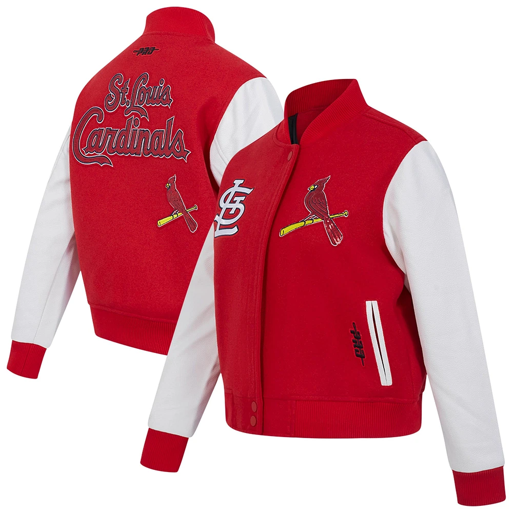 Women's Pro Standard  Red St. Louis Cardinals Game Day Classics Wool Varsity Jacket