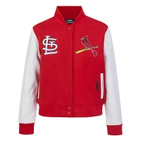 Women's Pro Standard  Red St. Louis Cardinals Game Day Classics Wool Varsity Jacket