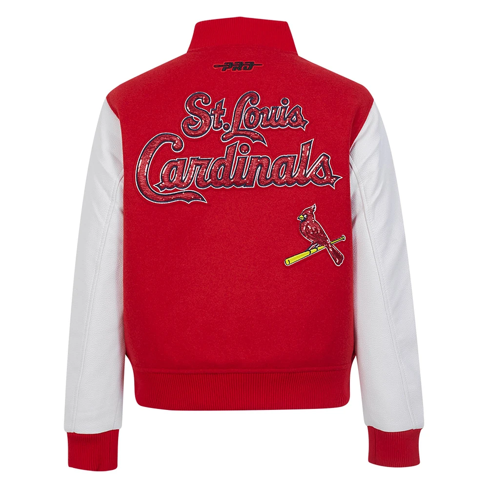 Veste universitaire en laine Game Day Classics Pro Standard rouge pour femme des Cardinals de St. Louis