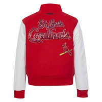 Women's Pro Standard  Red St. Louis Cardinals Game Day Classics Wool Varsity Jacket