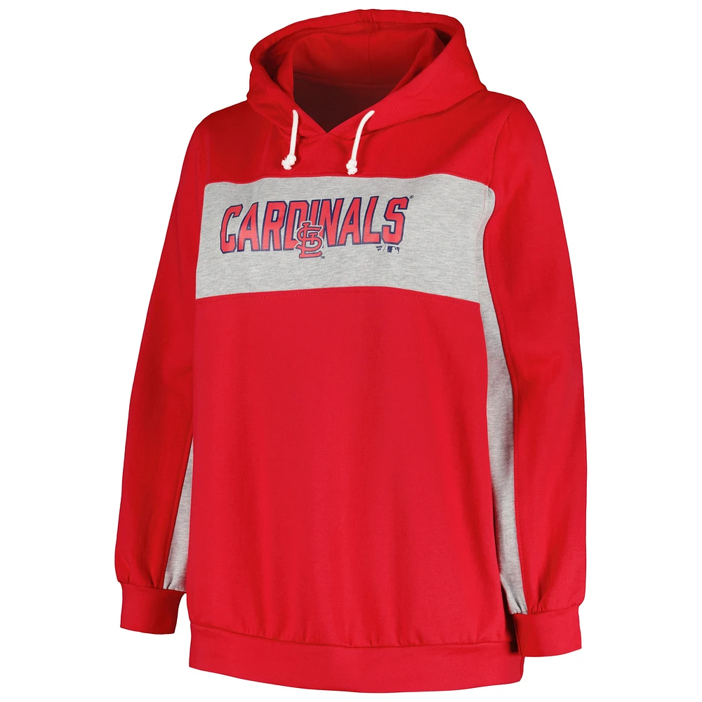 Women's Profile Red St. Louis Cardinals Plus Pullover Hoodie