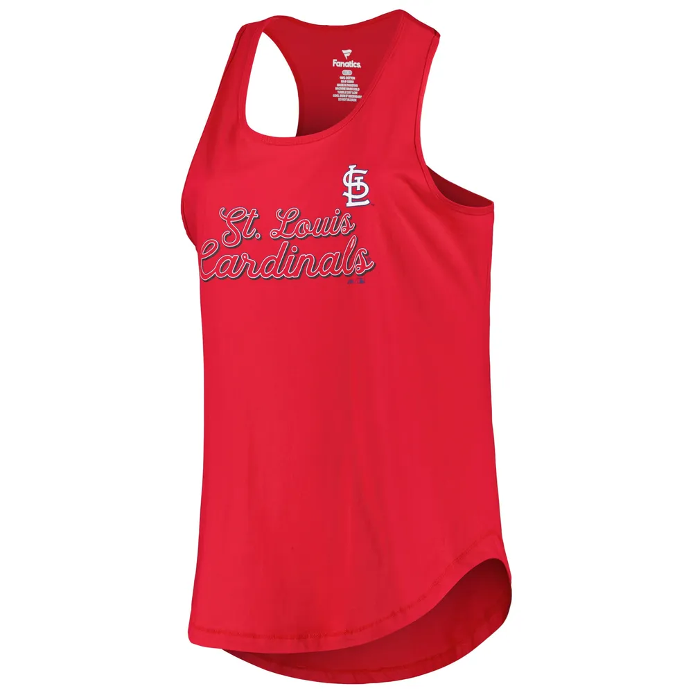 Women's Red St. Louis Cardinals Plus Scoop Neck Racerback Tank Top