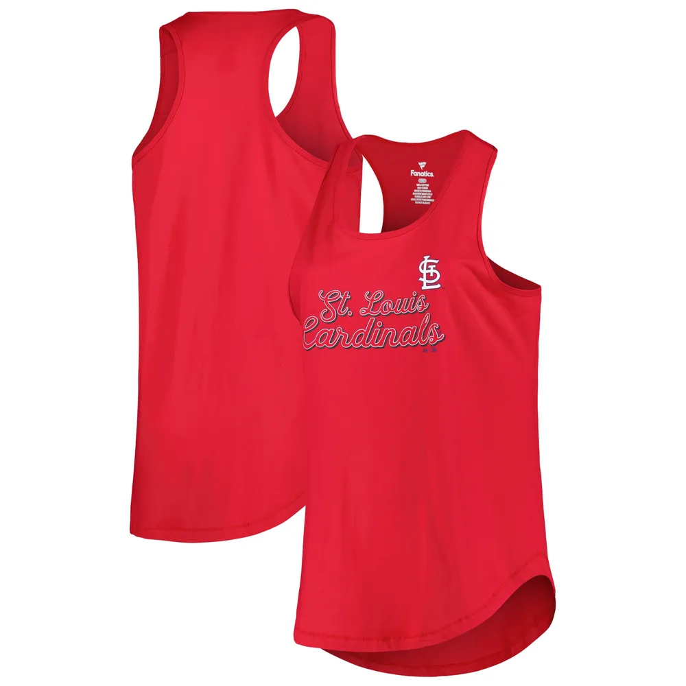 Débardeur rouge St. Louis Cardinals grande taille à encolure dégagée et dos nageur pour femme