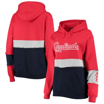 St. Louis Cardinals New Era Women's Fashion High Hip Pullover Hoodie - Red