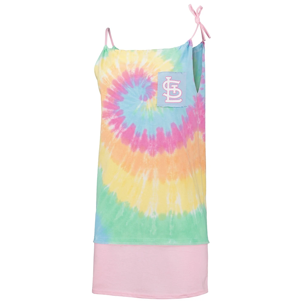 Women's Refried Apparel White St. Louis Cardinals Tie-Dye Tank Dress
