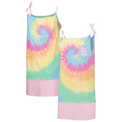 Women's Refried Apparel White St. Louis Cardinals Tie-Dye Tank Dress