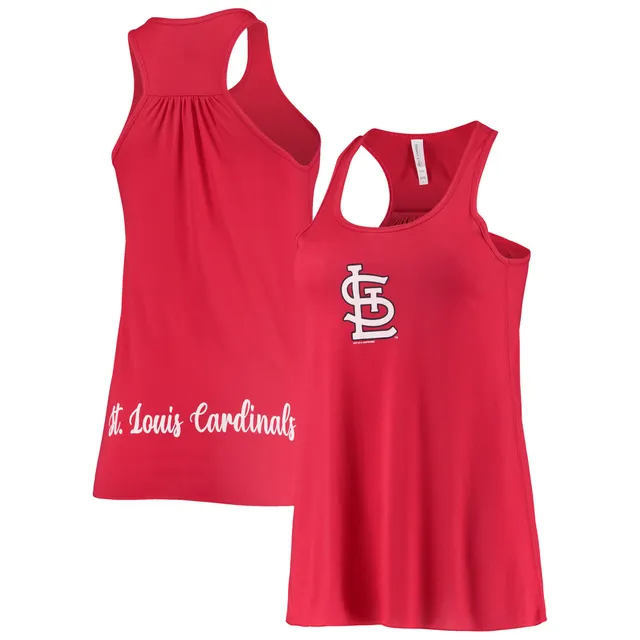 Women's Soft As A Grape Red Boston Red Sox Plus Size Swing for The Fences Tri-Blend Racerback Tank Top