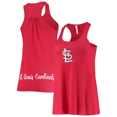 St. Louis Cardinals Soft as a Grape Women's Front & Back Tank Top - Red