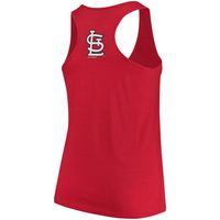 Women's Soft as a Grape Red St. Louis Cardinals Plus Swing for the Fences Racerback Tank Top