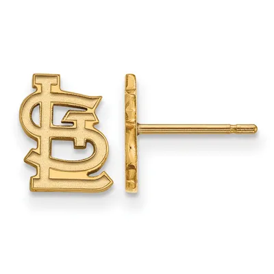 St. Louis Cardinals Women's 10k Yellow Gold Extra Small Post Earrings