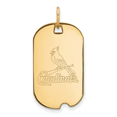 St. Louis Cardinals Women's Gold-Plated Small Dog Tag Necklace