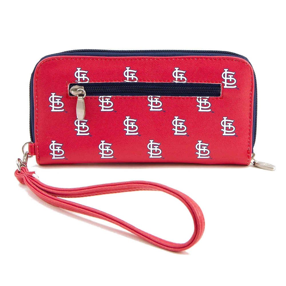 Portefeuille zippé à poignet St. Louis Cardinals pour femme