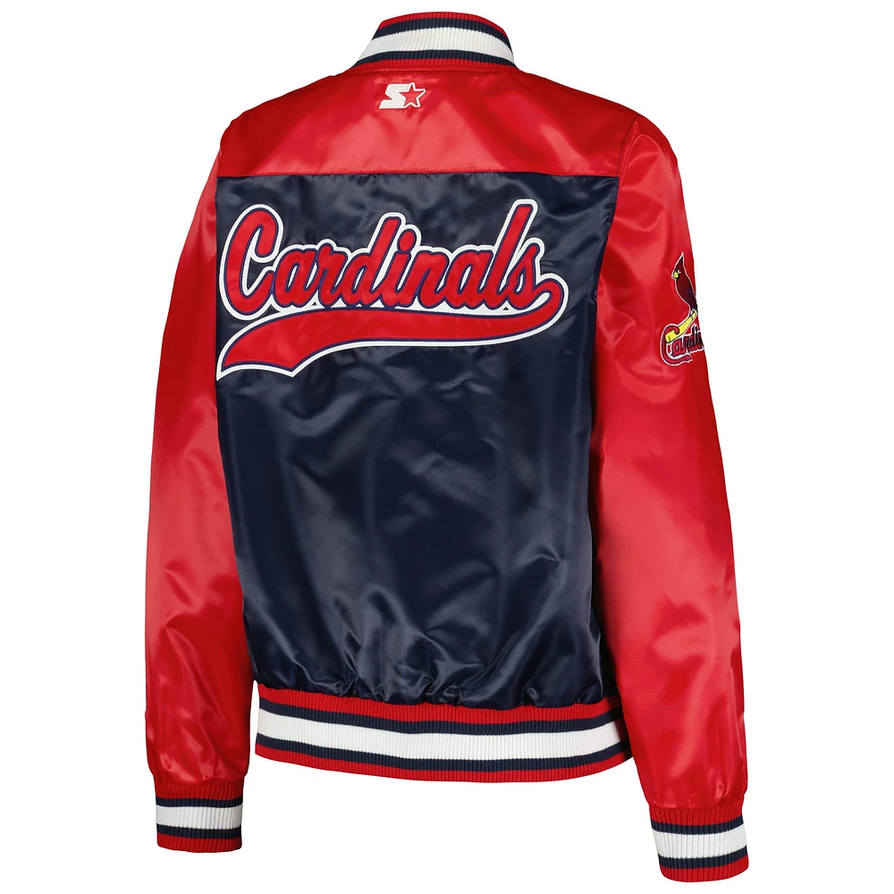 Veste Starter Navy St. Louis Cardinals The Legend Full-Snap pour femme