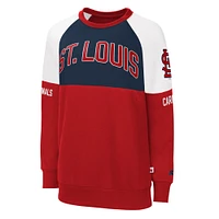 Sweat-shirt Starter Rouge/Marine St. Louis Cardinals Baseline Raglan pour femmes