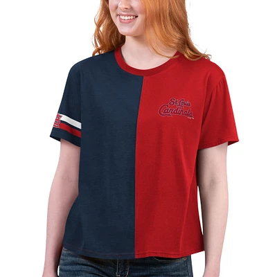 T-shirt Power Move des Cardinals de St. Louis pour femmes, rouge/bleu marine