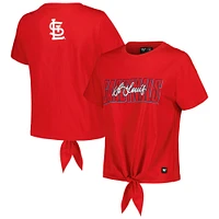 T-shirt rouge torsadé sur le devant des Cardinals de St. Louis The Wild Collective pour femmes