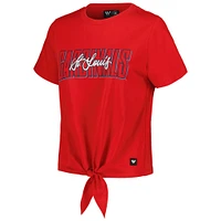 T-shirt rouge torsadé sur le devant des Cardinals de St. Louis The Wild Collective pour femmes