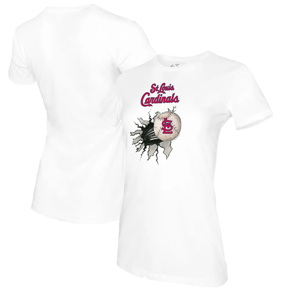Lids St. Louis Cardinals Tiny Turnip Women's Baseball Tear T-Shirt - White