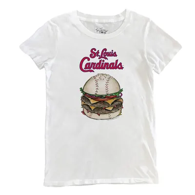 St. Louis Cardinals Tiny Turnip Toddler Burger 3/4-Sleeve Raglan T