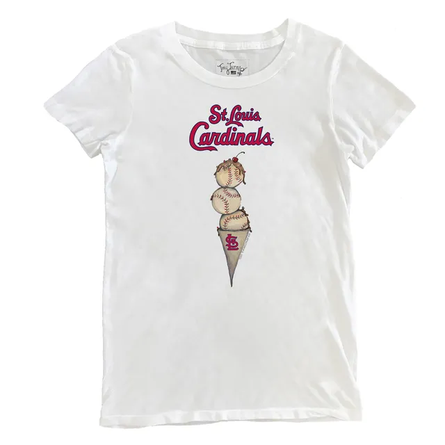 Lids St. Louis Cardinals Tiny Turnip Youth Babes Raglan 3/4 Sleeve T-Shirt  - White/Black