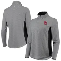 Tommy Bahama Women's Tommy Bahama Black St. Louis Cardinals Aubrey Stripe  Block IslandZone Half-Zip Jacket