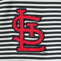 Women's Tommy Bahama Black St. Louis Cardinals Aubrey Stripe Block IslandZone Half-Zip Jacket