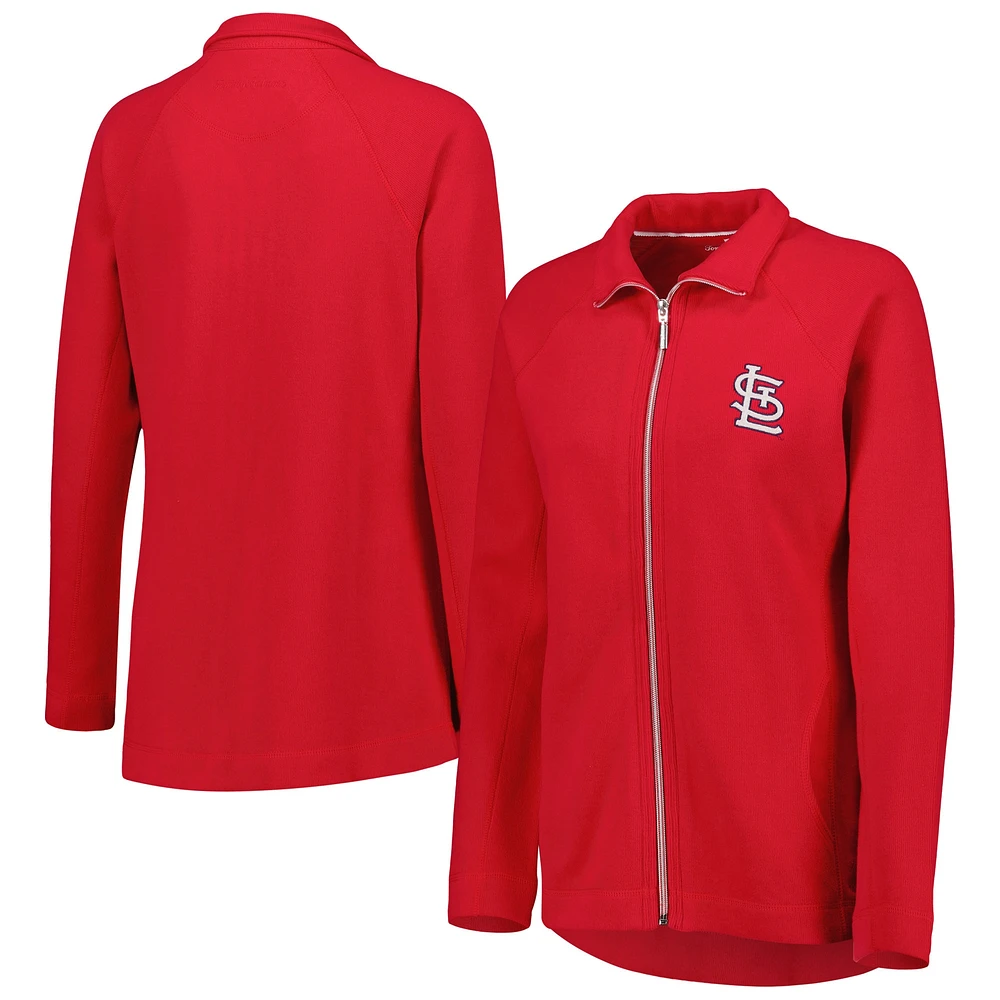 Veste Tommy Bahama Red St. Louis Cardinals Aruba Raglan Full-Zip pour femme