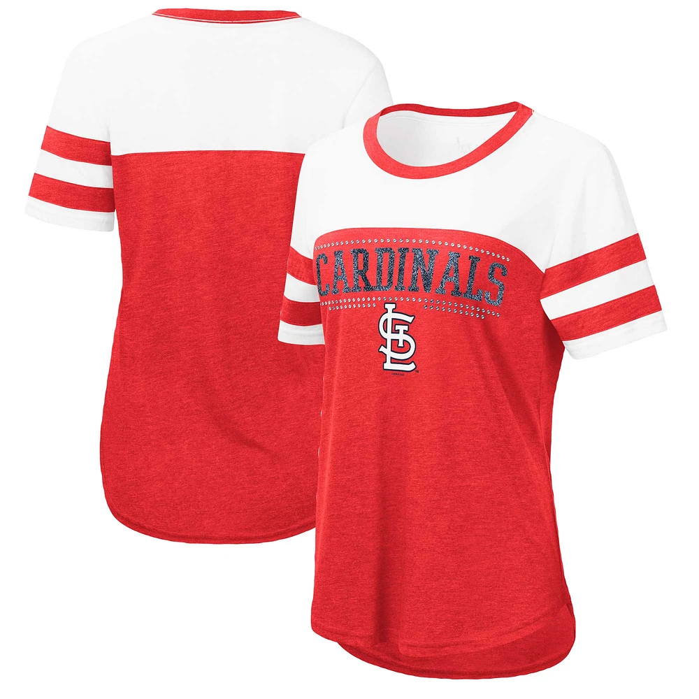 T-shirt ajusté léger Touch Red/White St. Louis Cardinals Setter pour femmes