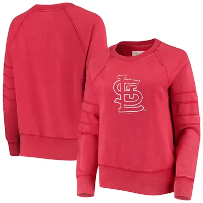 DKNY Women's Red St. Louis Cardinals Lily V-Neck Pullover Sweatshirt