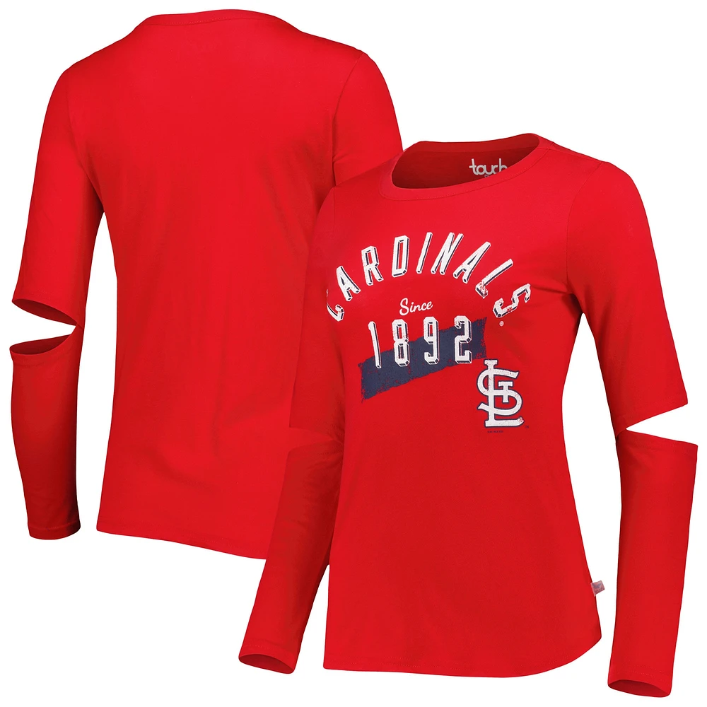 T-shirt à manches longues Touch Red St. Louis Cardinals Formation pour femme