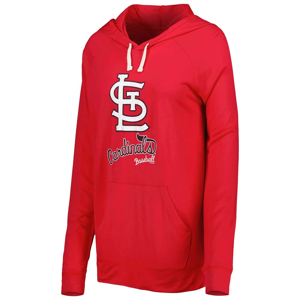 Chandail à capuchon raglan d'avant-match Touch Red St. Louis Cardinals pour femme