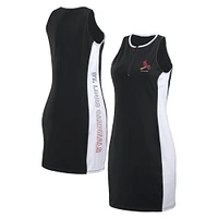 Women's WEAR by Erin Andrews Black St. Louis Cardinals Color Block Quarter-Zip Sleeveless Dress