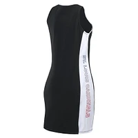 Women's WEAR by Erin Andrews Black St. Louis Cardinals Color Block Quarter-Zip Sleeveless Dress