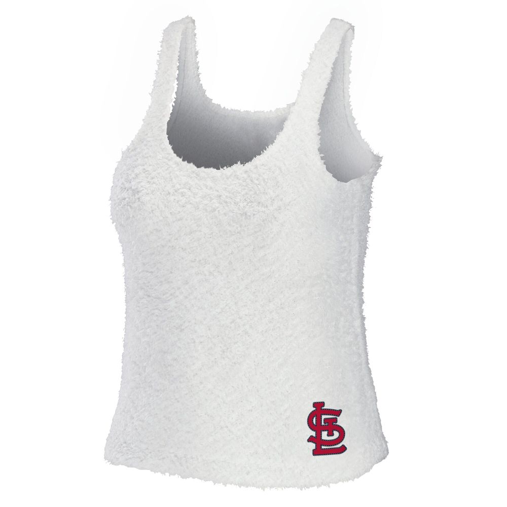 Women's WEAR by Erin Andrews Cream St. Louis Cardinals Cozy Lounge Tank Top & Pants Set