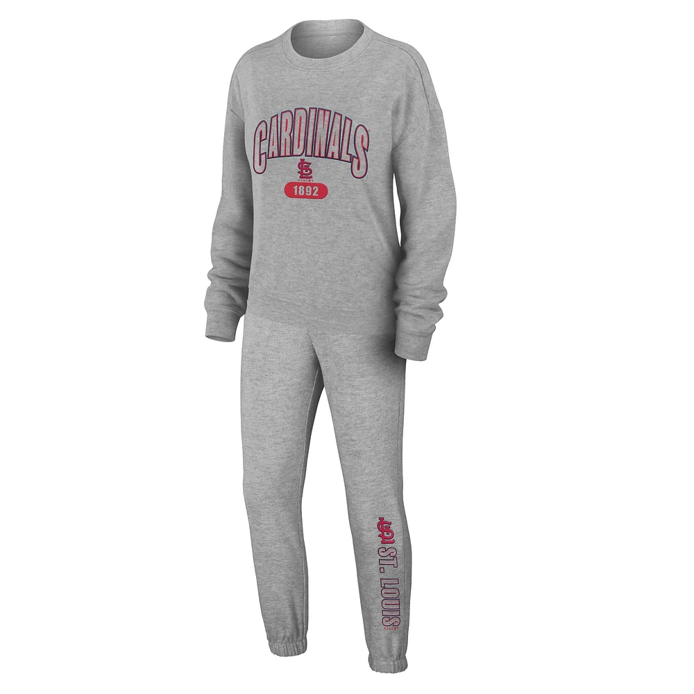 Women's WEAR by Erin Andrews Gray St. Louis Cardinals  Knitted Lounge Set