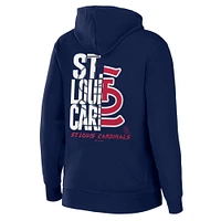 Women's WEAR by Erin Andrews Navy St. Louis Cardinals Sponge Fleece Full-Zip Hoodie