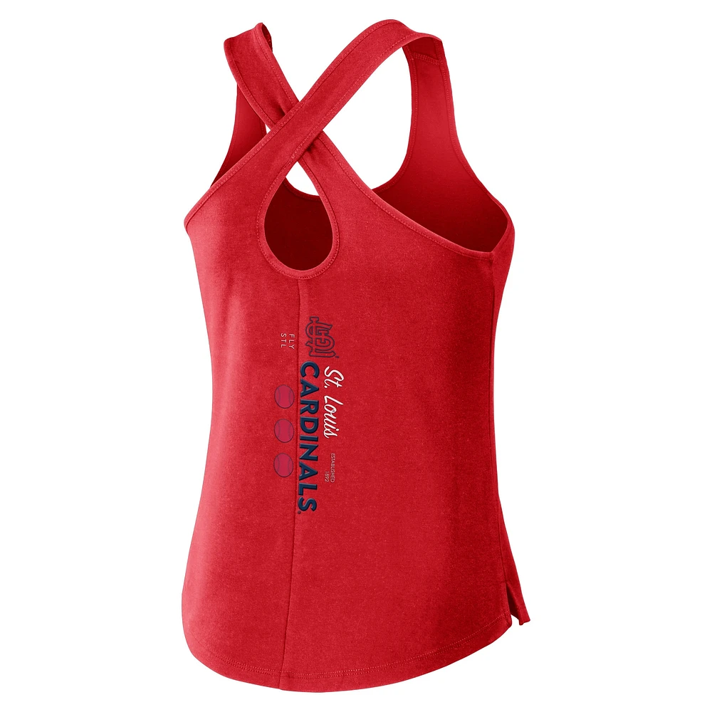 Women's WEAR by Erin Andrews Red St. Louis Cardinals Cross Back Tank Top