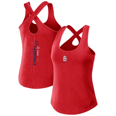 WEAR by Erin Andrews - Débardeur rouge à dos croisé St. Louis Cardinals pour femme