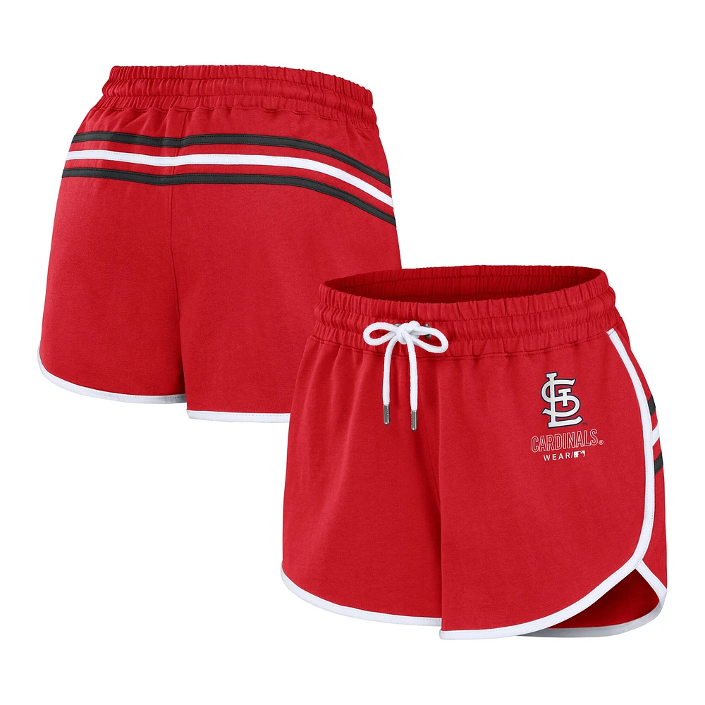 WEAR by Erin Andrews - Short rouge avec logo St. Louis Cardinals pour femmes