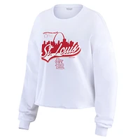 Women's WEAR by Erin Andrews White St. Louis Cardinals Domestic Postcard Long Sleeve T-Shirt