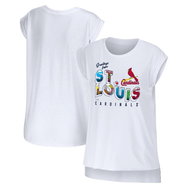 WEAR pour femmes par Erin Andrews White St. Louis Cardinals Salutations du T-shirt