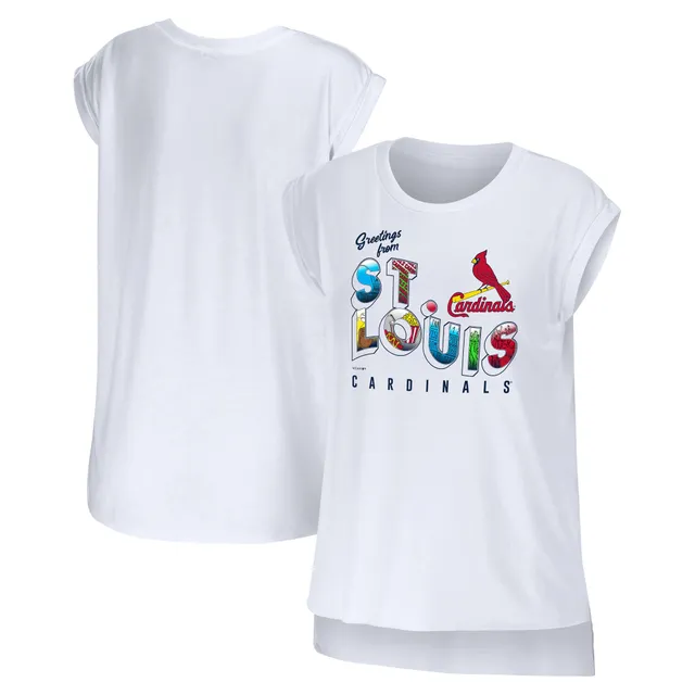 WEAR by Erin Andrews St. Louis Cardinals Women's Charcoal Oversized  Boyfriend T-Shirt