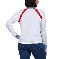 Women's WEAR by Erin Andrews White St. Louis Cardinals Raglan Long Sleeve T-Shirt