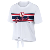 T-shirt blanc noué sur le devant des Cardinals de St. Louis WEAR by Erin Andrews pour femmes