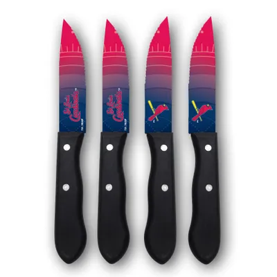 St. Louis Cardinals Woodrow 4-Piece Stainless Steel Steak Knife Set