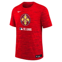 Youth Nike Red St. Louis Cardinals Authentic Collection City Connect Velocity Performance T-Shirt