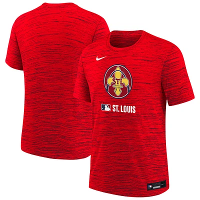 Youth Nike Red St. Louis Cardinals Authentic Collection City Connect Velocity Performance T-Shirt
