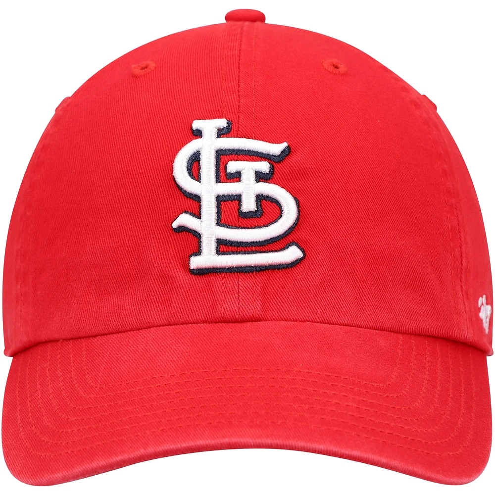 Youth '47 Red St. Louis Cardinals Team Logo Clean Up Adjustable Hat