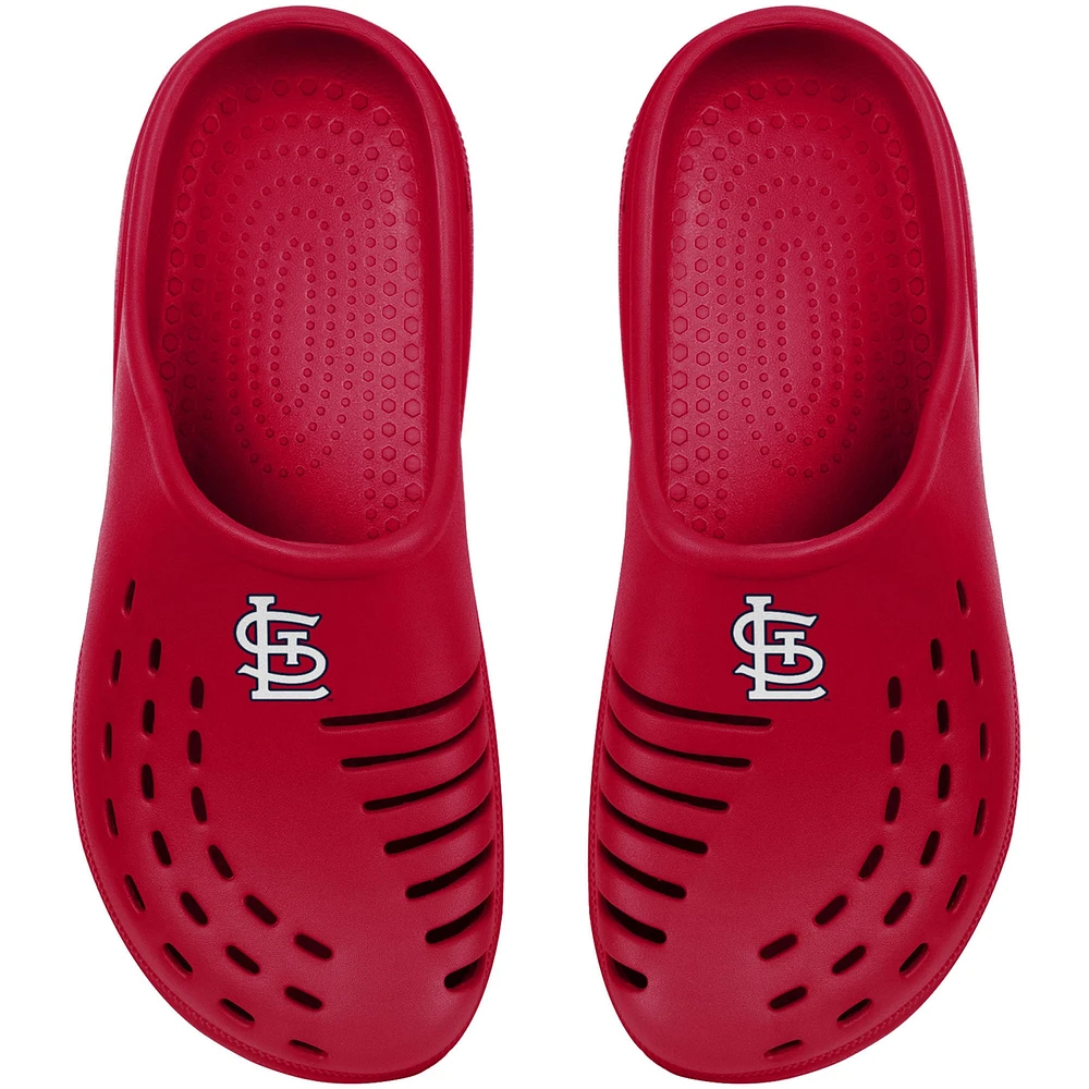 Youth FOCO Red St. Louis Cardinals Sunny Day Clogs